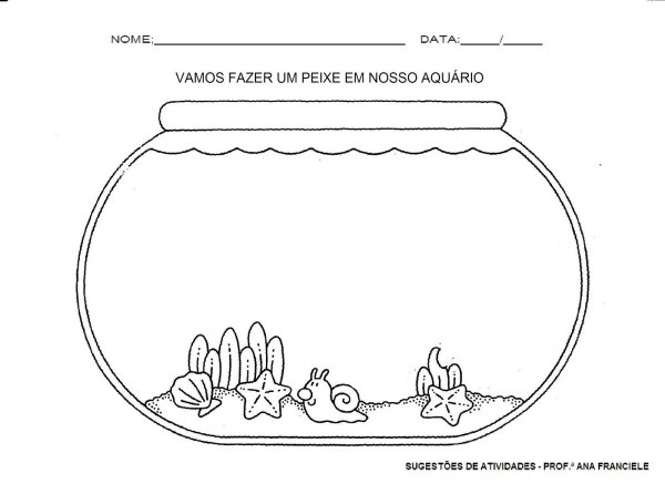 Трафарет аквариума для рисования