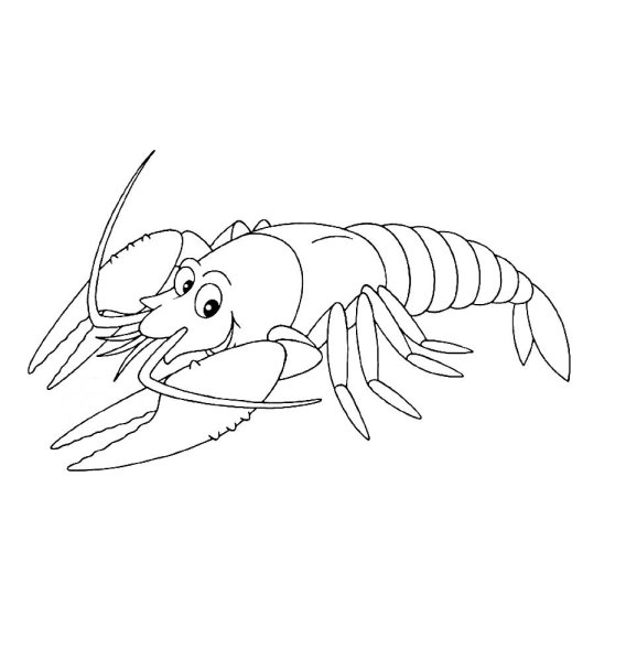 Омар раскраска