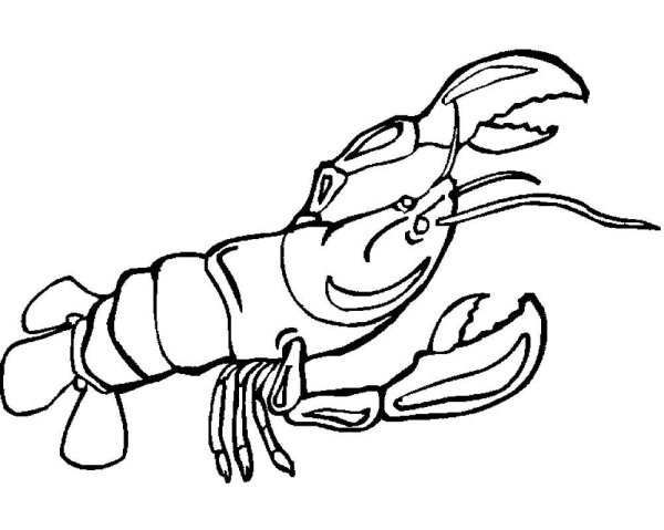Лобстер раскраска для детей