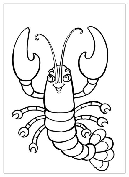 Усатые лангусты раскраска