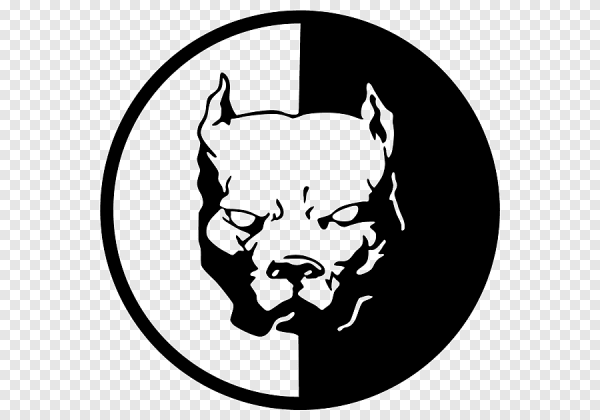 Наклейка голова питбуля