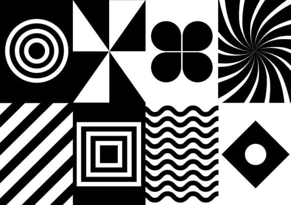 Черно белые фигуры для младенцев