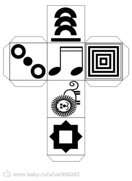 Рисунки для развития зрения у новорожденных
