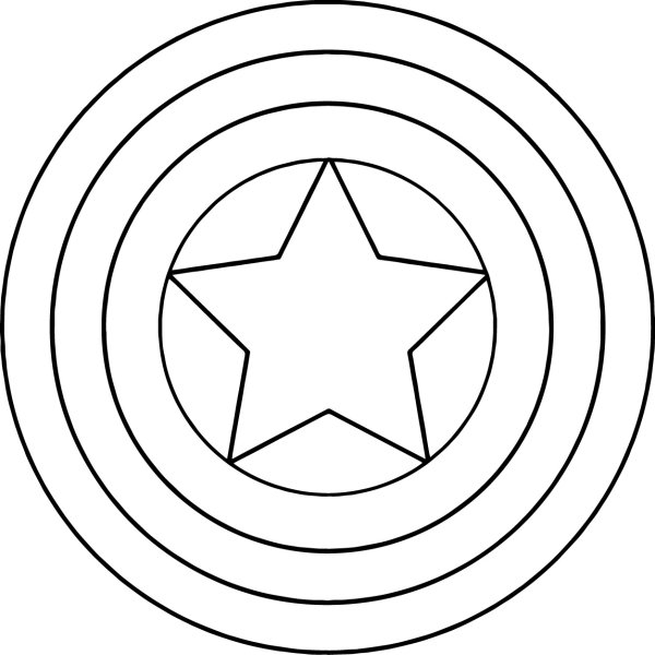 Щит капитана Америки чб