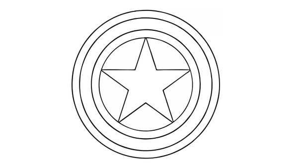 Щит капитана Америки рисунок
