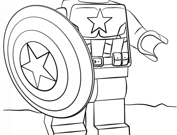 Капитан Америка раскраски лего