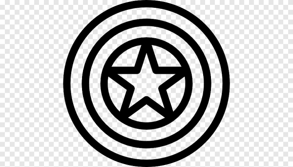 Щит капитана Америки трафарет