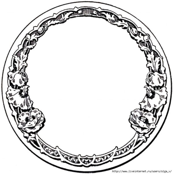 Круглые Винтажные рамки