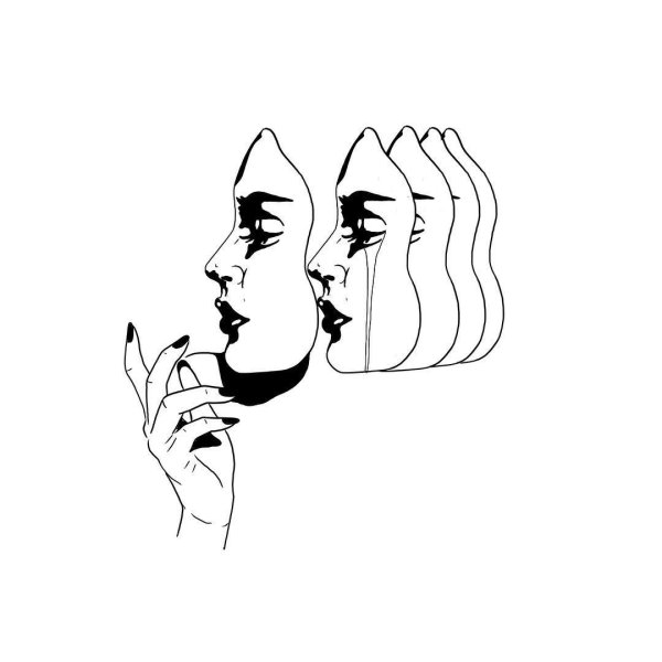 Девушка эскиз Минимализм