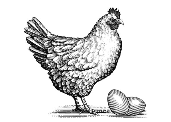 Курочка раскраска