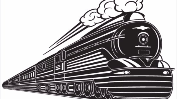 Поезд силуэт