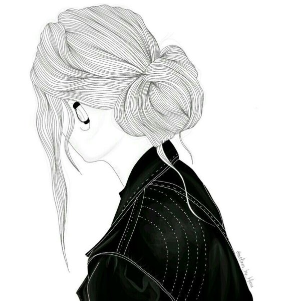 Мультяшные девочки черно белые