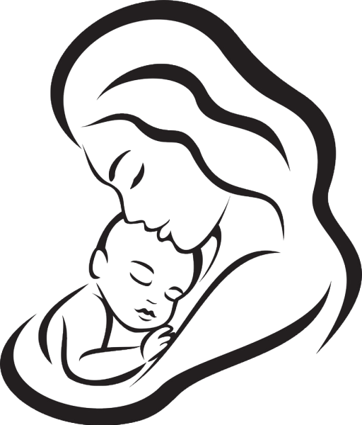 Силуэт матери и ребенка