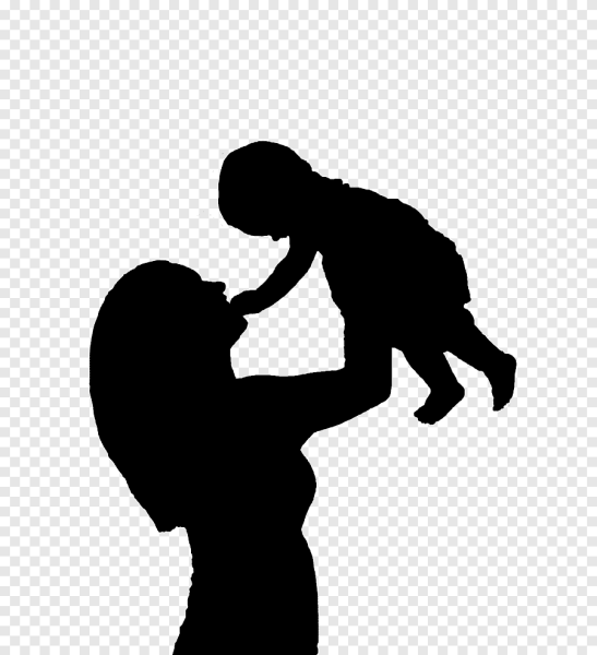 Силуэт матери и ребенка