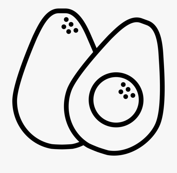 Авокадо раскраска для детей