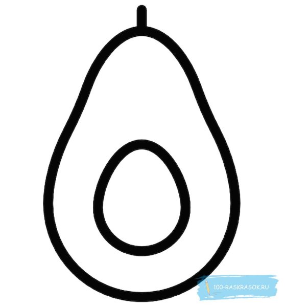 Маленькие раскраски авокадо