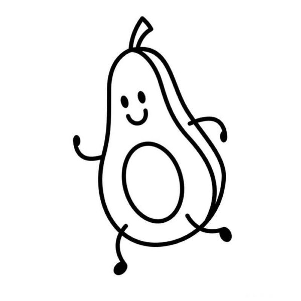 Раскраска авокадо