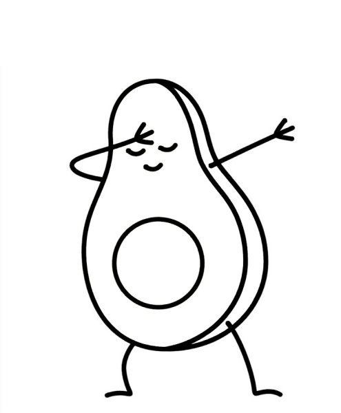 Авокадо рисунок