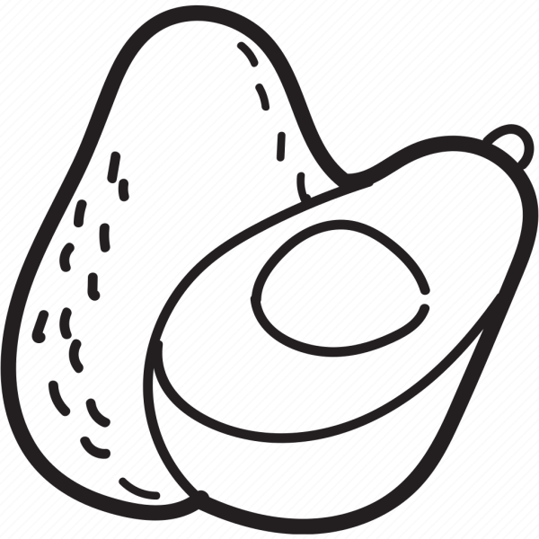 Разукрашка авокадо