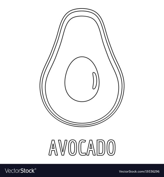 Раскраска авокадо