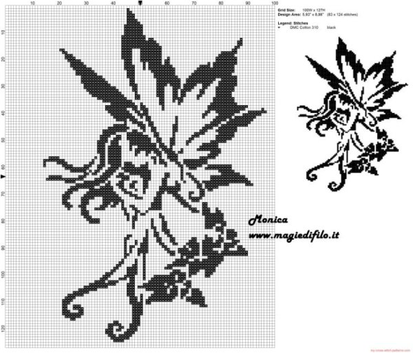 Монохромная вышивка крестом схемы маленькие