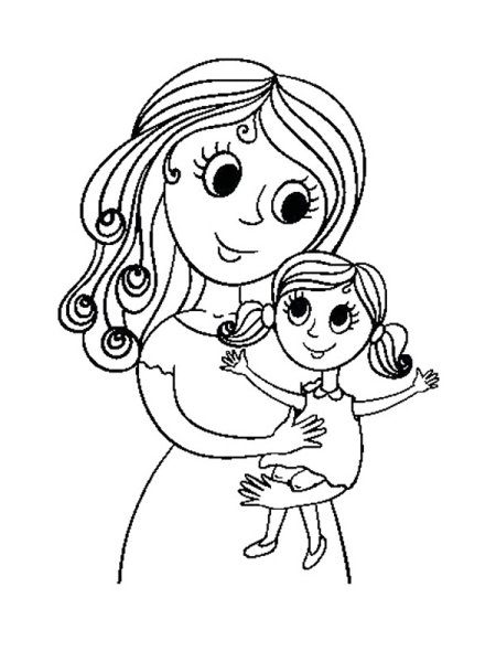 Раскраска мама