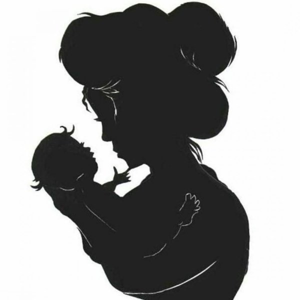 Силуэт матери и ребенка