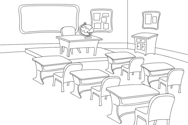 Раскраска школьный класс