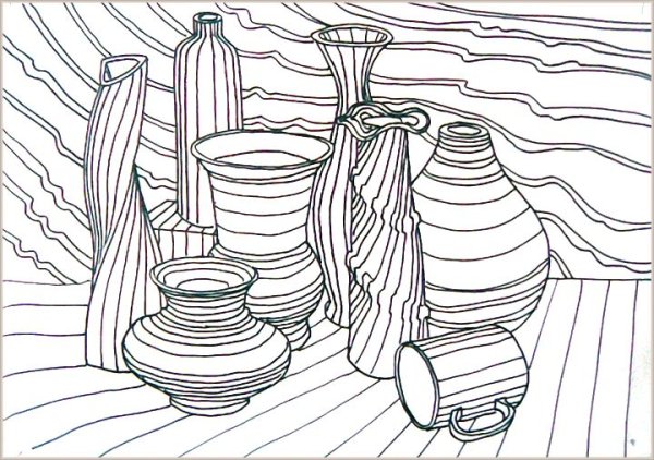 Натюрморт из линий