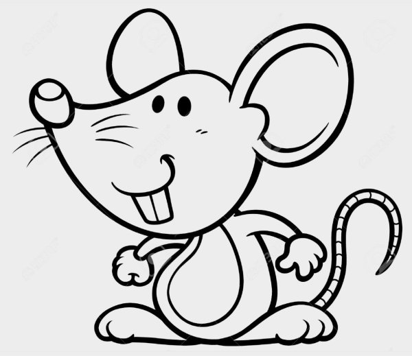 Раскраска мышонок