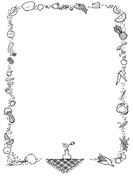 Кулинарная рамка для текста