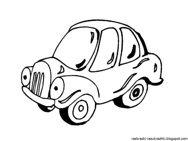 Машина черно белая