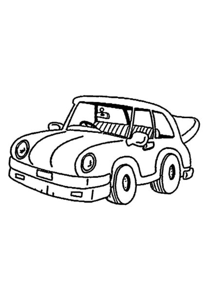 Машинка черно белая