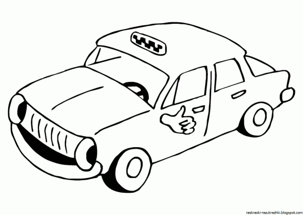 Раскраска такси