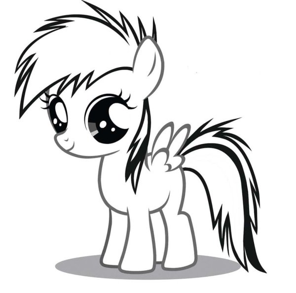 Радуга Дэш раскраска