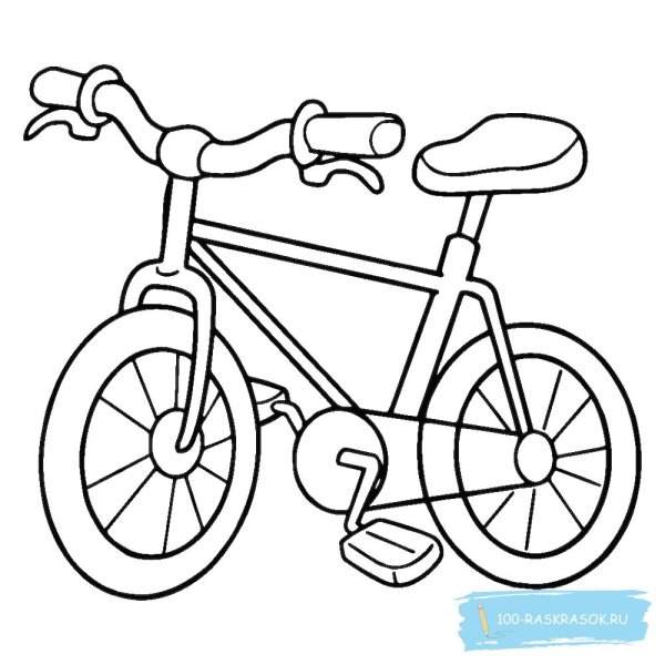 Контурное изображение велосипеда