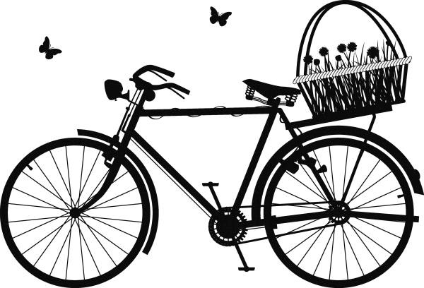 Велосипед черно белый