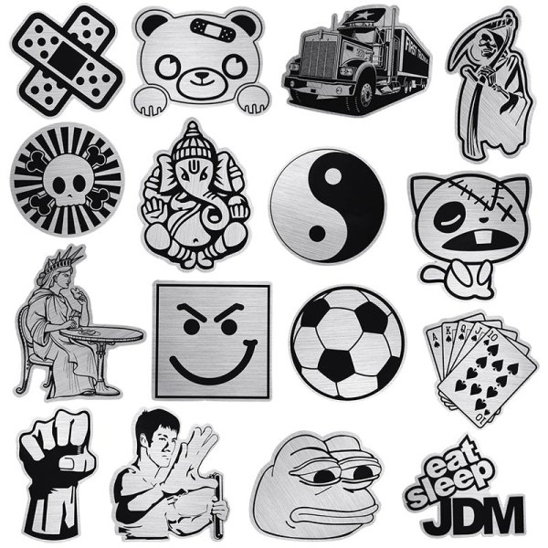 Маленькие чёрные наклейки