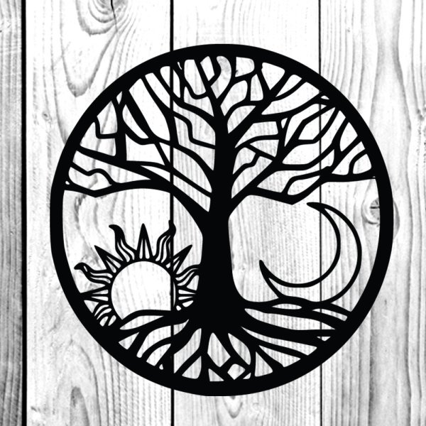 Стилизация дерева в круге