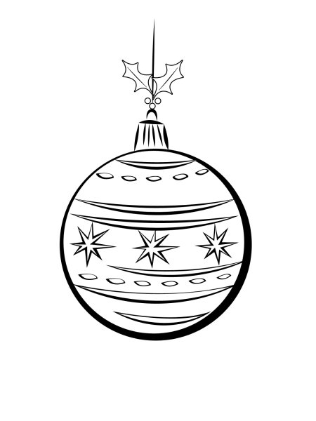 Новогодний шар раскраска