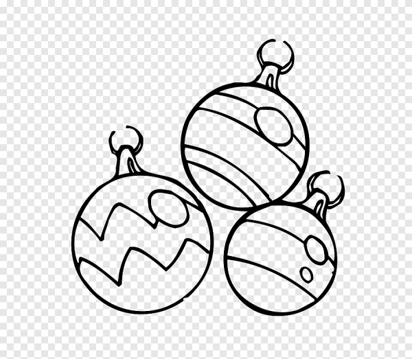 Новогодние шарики раскраска