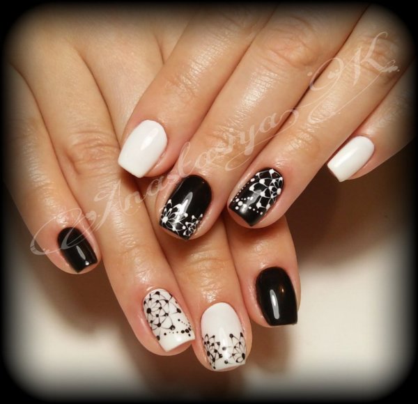 Шеллак черный с белым