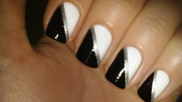 Шеллак черный с белым