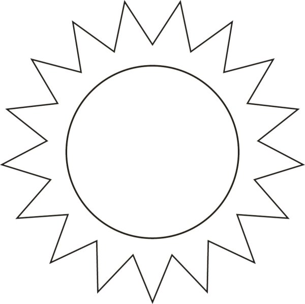 Раскраска. Солнышко