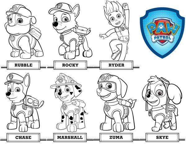 Paw Patrol Ausmalbilder
