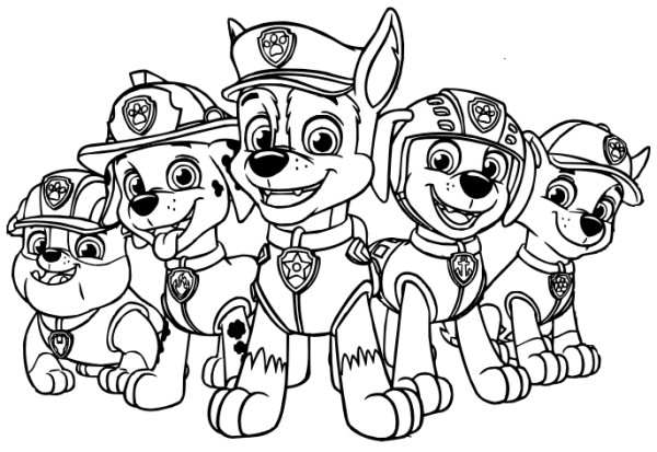 Раскраска Щенячий патруль воздушный патруль