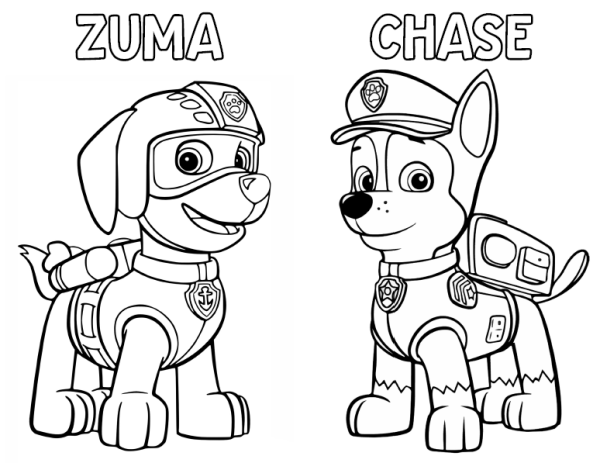 Раскраска Щенячий патруль весь отряд
