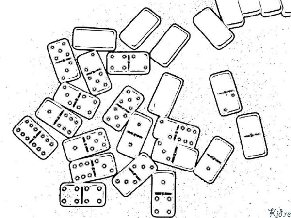 Домино раскраска