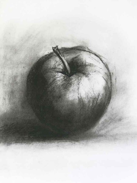 Яблоко карандашом