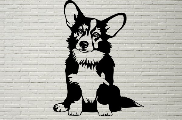 Трафарет вельш корги